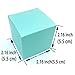 Small Cube Turquoise Candy Treat Boxes Bulk Teal Blue Gift Boxes Wedding Favors Baby Bridal Shower Birthday Party Boxes Supplies, 50pc (Aqua Blue)