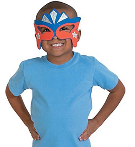 Foam Superhero Masks, 12 Sparkly Masks for Costumes, Party Favors
