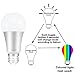 Yangcsl 120 Colors E26 Dimmable Color Changing LED Light Bulbs with Remote Control, Memory & sync, Daylight White & RGB Multi Color, 60 Watt Equivalent (4 Pack)