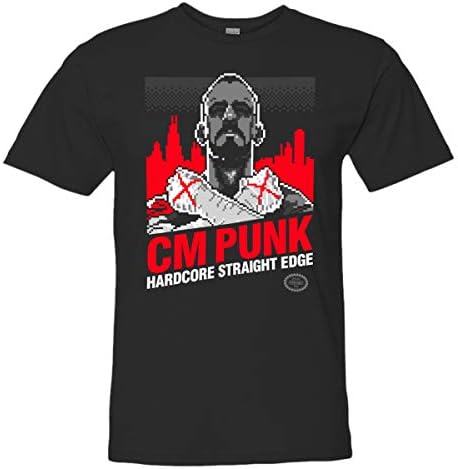 Mens Unisex cm Punk 8Bit Punk HQ Wrestling Tee Shirt