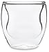 Curva Artisan Series Double Wall Beverage Glasses and Tumblers – Set of 4 Unique 8 oz Thermo Insulated Drinking Glasses