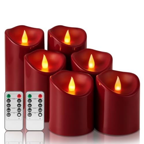 Flameless Candles Set of 6 with Remote
