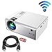 Projector, Queretek Video Projector 2800Lux WiFi Direct, HD Projector Mini Home Theater Projector Support 1080P, with HDMI Cable USB VGA AV, Compatible Laptop Tablet Smartphone Amazon Fire TV Stick