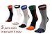 Men's Cotton 5 Finger Toe Socks Athletic Wicking Grip Crew Quarter Colored 8 Pack Size 9-12