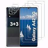 [3+3 Pack] Galaxy A42 Screen Protector with Camera