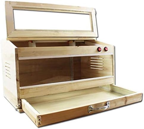 CJN Reptile Wooden Container, Lizard Tank, Large Capacity - Add Safety Lock - Pull-Out Bottom, Turtle Lizard Hedgehog 50 * 30 * 30Cm