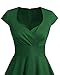 Green Vintage Cocktail Women Summer Formal Wedding Bridesmaid Tea Party 1950s Retro Rockabilly Pinup Swing Dress Green L