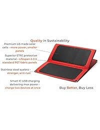 Cargador solar para iPhone Galaxy y dispositivos USB   Potencia portátil premium de 21 vatios   Celdas de alta eficiencia a prueba de agua Pantalla LCD de panel ETFE súper duradera Plegable para acampar Mochila Caminar al aire libre