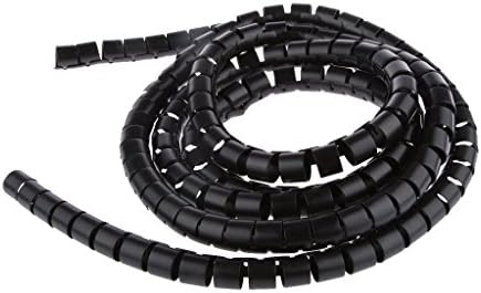 Dolity 1Pcs New 2Meter Spiral Wrap Tools Cables Wire Organising Tool Kit-Black