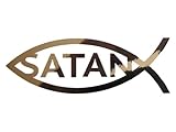 Satan Fish CHROME (Die Cut Decal)