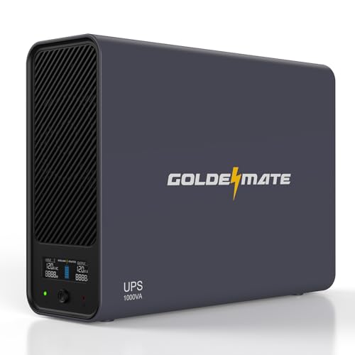 GOLDENMATE 1000VA Lithium UPS Battery Backup