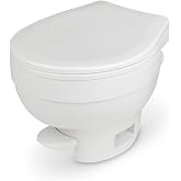 Thetford Aqua-Magic&reg; VI High Profile, White | Space-saving design, easy installation, foot flush, Residential sized SloClose seat, deepest toilet bowl available for RVs