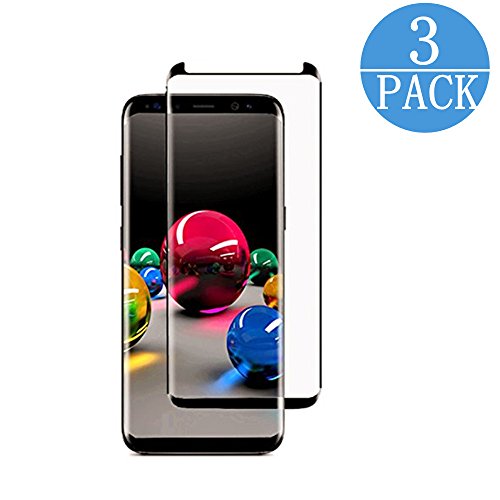 Samsung Galaxy S8 Plus PET HD Screen Protector , FURgenie [3 - Pack][No Bubble][Case-Friendly][3D coverage] PET HD Screen Protector Film for Samsung Galaxy S8 Plus - Black