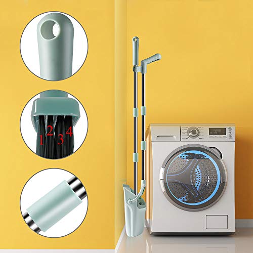 image for Kelamayi Broom and Dustpan Set, Super Long Handle Lobby Broom, Self-Cl