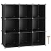 C&AHOME Cube Storage Organizer, 9-Cube Shelves Units, Closet Cabinet, DIY Plastic Modular Book Shelf, Ideal for Bedroom, Living Room, Office, 36.6" L x 12.4" W x 36.6" H Black primary