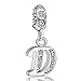 JMQJewelry D Letter Initial Alphabet Pumpkin Birthstone Dangle Auntie Niece Nana Womens Bead Charms Compatible with Pandora Bracelets