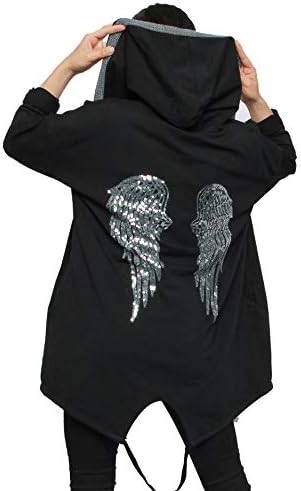 angel wing hoodie plus size