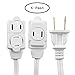 GE Extension Cord, Indoor, White with Tamper Guard, 6-Ft