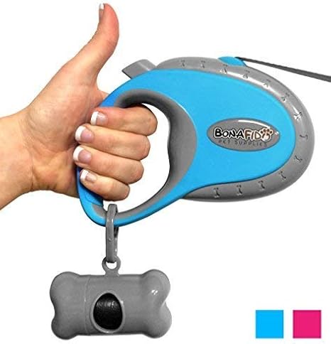 retractable dog lead with poop bag holder