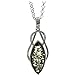 Ian and Valeri Co. Green Amber Sterling Silver Celtic Pendant Necklace Chain 18 Inches