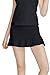 32e-SANERYI Women's Basic Elastic Tennis Skirt with Shorts Golf Skort(sk25,S,Black)