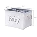 INough Large Basket for Nursery, Baby Toys Storage Bin, Empty Basket for Baby Girls or Boys Room, Wipes and Diapers, Storage Box for Nursery/Kids Room (16 x 12.2 x 11 Inches)