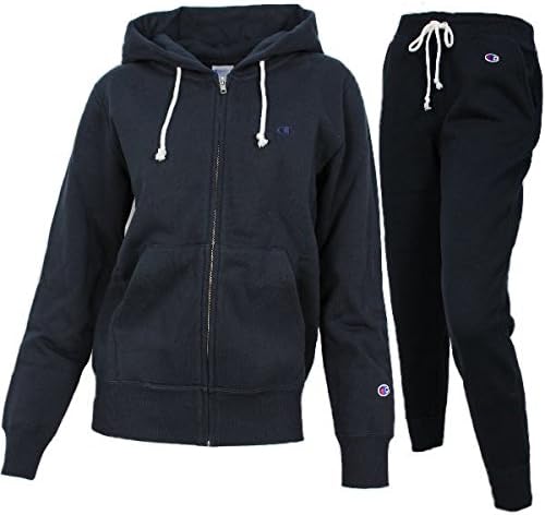 Amazon Champion チャンピオン レディース 裏起毛 コットン スウェット 上下 Cwl107 Cwl9 370 ネイビー フィットネス トレーニング スウェット パーカー 通販