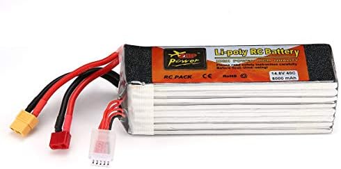 ZOP Power 14.8V 8000mAh 40C 4S 1P Lipo Battery T XT60 Plug Rechargeable for RC Racing Drone Quadcopter Helicopter Car Boat