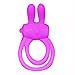 1Pcs Men Male Rubber Hard Penis Double-Rings Vibrating Rabbit Cock Massage Stimulate - Random Color