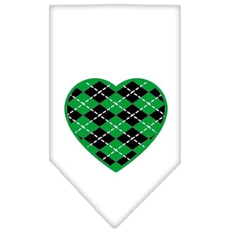 Mirage Pet Products Argyle Herz Green Screen Print Bandana für Haustiere Parent
