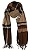 Love Lakeside-Men's Cashmere Feel Winter Plaid Scarf 002-Brown