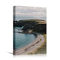 Canvas Wall Art Rocky Seas Beach Beach Blue Coastal Cool Photography Relax/Calm - 12x18 inches