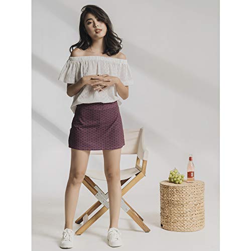 ryandrew Women's Active Athletic Skort Lightweight Quick Dry Skirt for Running Tennis Golf Workout Anytime Casual (Extra-Light red, S) - Thumbnail 3