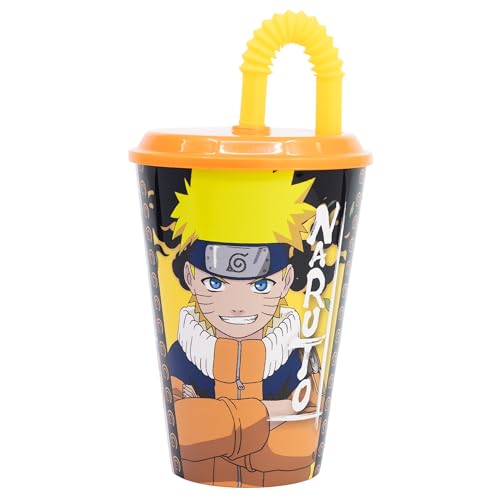 STOR Naruto Reusable Cup with lid and Straw 430 ml
