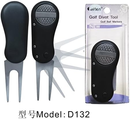 Golf Steel Divot Repair Switchblade Tool Pitch Groove Cleaner Pitchfork Golf Accessories