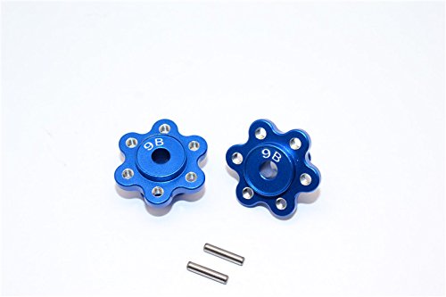Axial Yeti (AX90026) & Yeti SCORE (AX90050, AX90068) Upgrade Parts Aluminum 2.2 Wheel Hub Adapters (9mm Thickness) Economy Version - 1Pr Set Blue