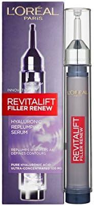 L'Oreal Revitalift Filler Renew, Hyaluronic Replumping Serum, 16 ml + FREE Travel Toothbrush, Color May Vary