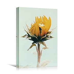 signwin Canvas Wall Art Yellow Flower Portraiture Colorful...