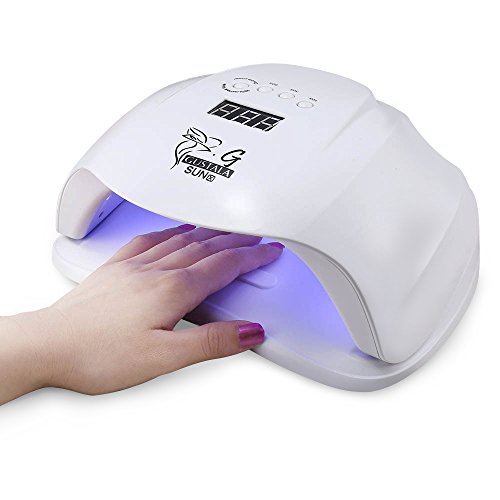 54W UV LED Nail Lamp Dryer for Gel Polish, Gustala Gel Nail Lamps Curing Lamp with 36 Dual Light Source LEDs, 4 Timer Setting with Automatic Sensor for Fingernail Gels Based (Sunx)