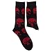 Punisher Marvel Superhero 2 Pack Red Men's Crew Socks, Black, One Size