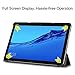 xindayi Huawei MediaPad M5 Lite 10 Case - Ultra Slim Tri-Fold Leather Smart-Shell Stand Cover with Auto Wake/Sleep for Huawei MediaPad M5 Lite 10 Inch (Black)