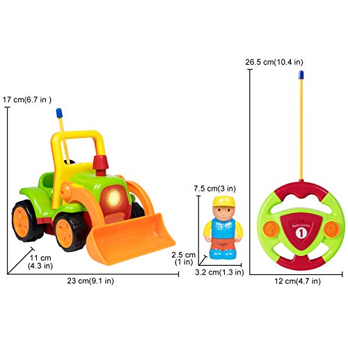 RC Radio Control Truck Toy for Toddlers Kids, Remote Control Truck with Sound, Green