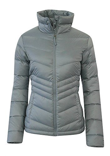 Columbia Womens Polar Freeze Ski Down Winter Jacket Omni Heat (XL, LIGHT GREY)