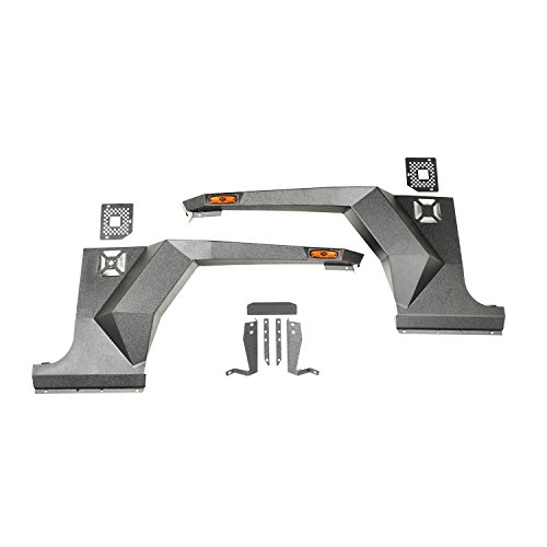 Rugged Ridge 11615.01 Black XHD Front Armor Fender (Pair; 07-18 JK/JKU)