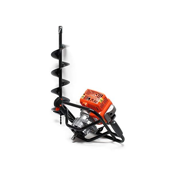 Wiltec Benzin Erdlochbohrer Set mit 150 mm Bohrer, 1,4 kW 1,9 PS 52ccm Pfahlbohrer Pflanzenbohrer – Bild 3