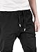 ITALY MORN Men's Chino Jogger Sweatpants Casual Pants S Black