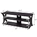 TANGKULA TV Stand, 3-Tier TV Stand Storage Console with Storage Shelves for TV up to 50