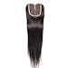 Unice Hair Malaysian Straight Virgin Human Hair 4X4 Lace Closure Natural Color (18inch, Middle Part)