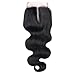Lanyi Hair Virgin Brazilian Hair Body Wave Middle Part 130% Density Lace Closure 14