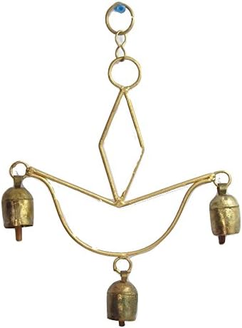 Wind Chime Indian Tradition Diya Ring Tone Bell Hand Casting Hanging E15